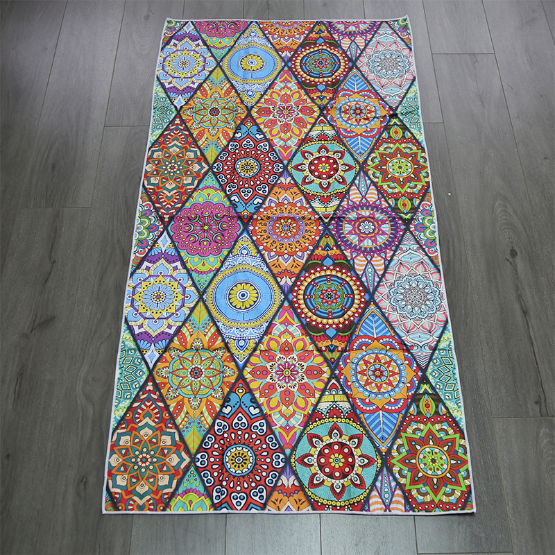 Shengchun Toalla de playa de terciopelo de doble cara absorbente Toalla de secado rápido Comercio exterior Toalla de baño de microfibra cambiable de impresión digital transfronteriza