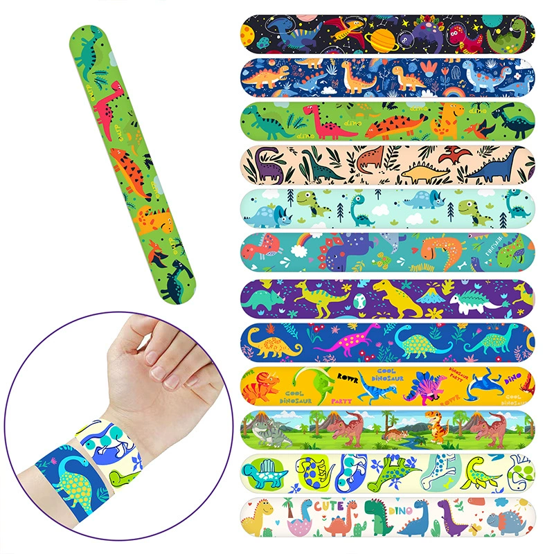 Новый мир Юрского периода динозавр Snap Circle ретро Footprint Party ПВХ Pat детский браслет игрушка