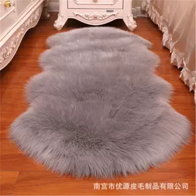 Nordic Plush Carpet for Bedroom Car Carpet - gray-1p4060