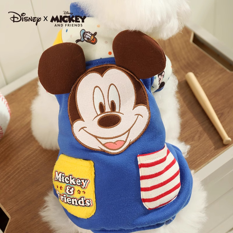 Disney Mickey Dog Clothing Invierno Cálido Bichon Dog Otoño Bomei Teddy Perro pequeño Pet Traje de cuatro patas