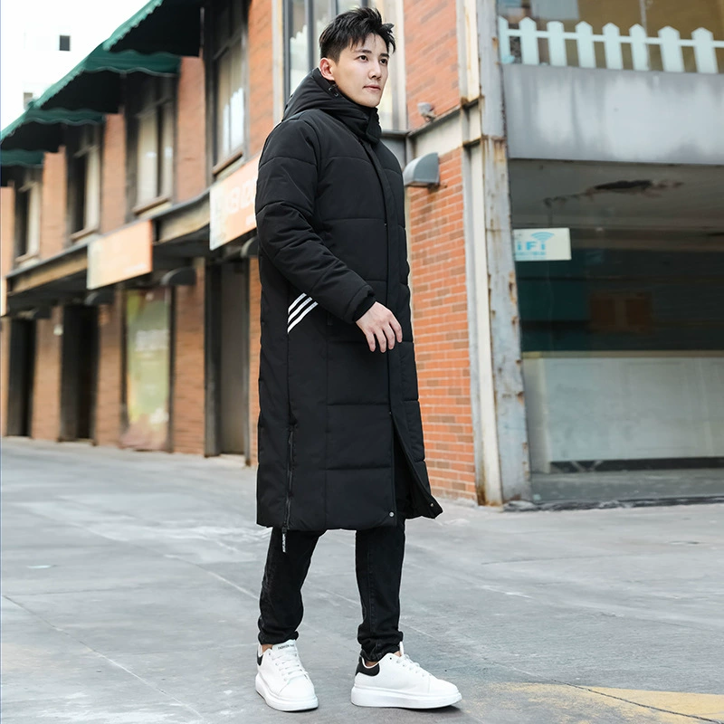 Классический демисезонный длинный худи для отдыха, теплая пуховая куртка, плюс размер