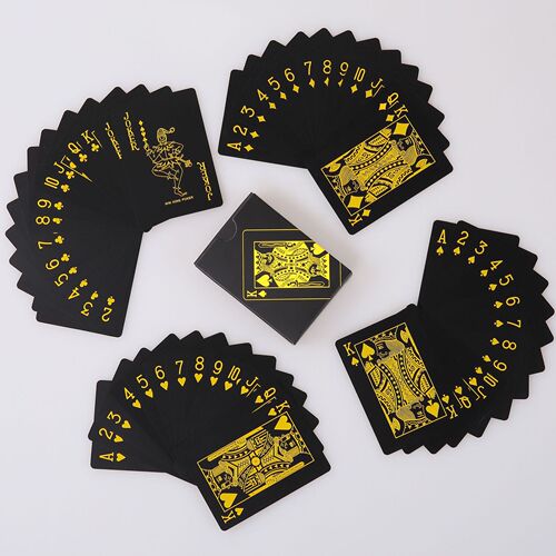 Manufacturer wholesale black plastic playing cards wear-resistant and durable plastic pvc waterproof playing cards home party playing cards