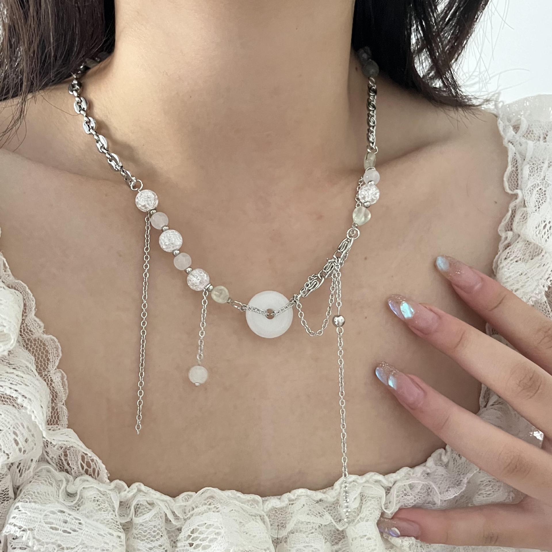 Retro Geometric Alloy Beaded Womenu0027S Necklace 1 Piece