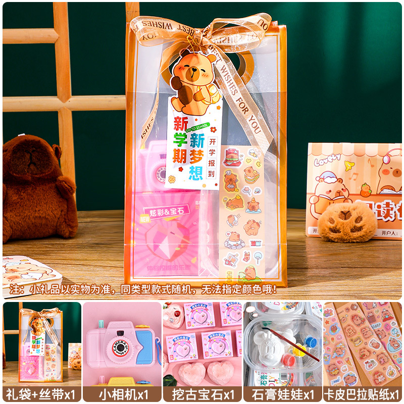 小学生生日伴手礼入学考试奖品礼包卡皮巴拉幼儿园开学仪式感礼物|undefined