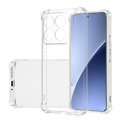 Xiaomi 15T 携帯電話ケース、四隅エアバッグ付き落下防止透明TPU保護カバー、XIAOMI15 黄変防止クリアケース