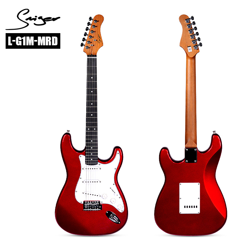 Factory wholesale ST electric guitar single pick -up machine Electric Guitar roast maple wooden piano neck 5