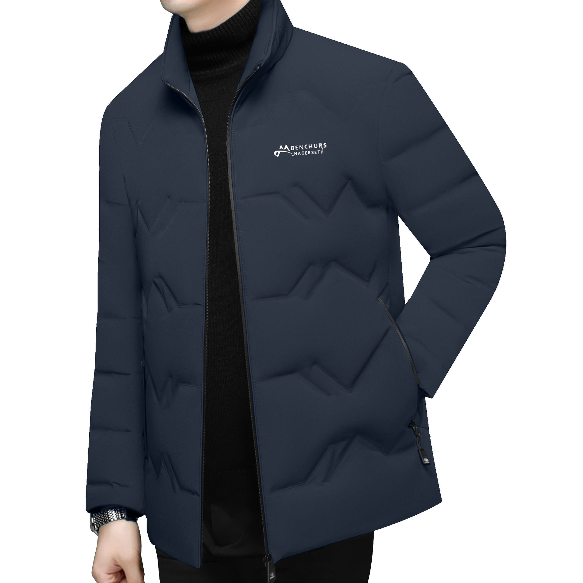 Men's Short down Jacket for Winter, Middle-Aged Men's Slim Fit Thickened Coat, Dad's Winter Wear, Men's Hooded down Jacket