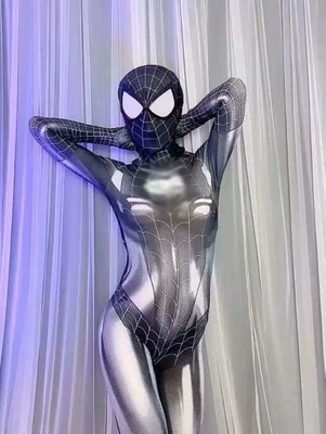 Интернет-знаменитость сексуальные колготки Spider-Man одна деталь, женские черные клыковые взрослые клоун cosplay