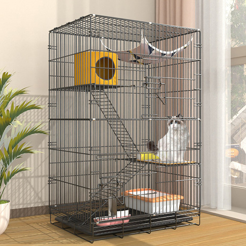 Cat cage, household cat villa with toilet, indoor oversized folding cattery, cat house, small cat cage, cat nest