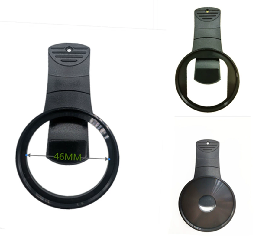 Зажим для объектива мобильного телефона Зажим калибра 52 мм Длинный Зажим для телефона Микро-зеркальный зажим для объектива прозрачное отверстие 46 мм