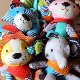 Seven animal multi-function car bed hanging baby baby rattle toy doll bed Bell generation hair
