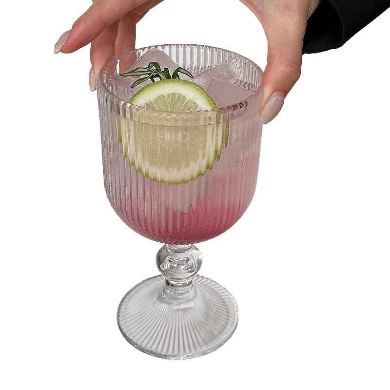 ins vaso de vidrio retro taza de vino vino taza de jugo taza de helado taza de bebida fría taza de agua