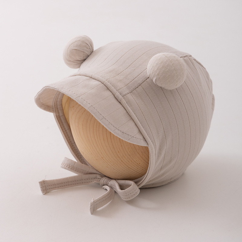 Sombreros para bebés primavera y otoño gorras de orejas lindas estilo coreano de viaje correa sombrero de viento para bebés invierno sombrero de neumáticos
