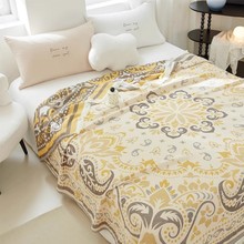 blanket纯棉纱布多层单双人家用纱布毯多功能办公室空调毯沙发毯