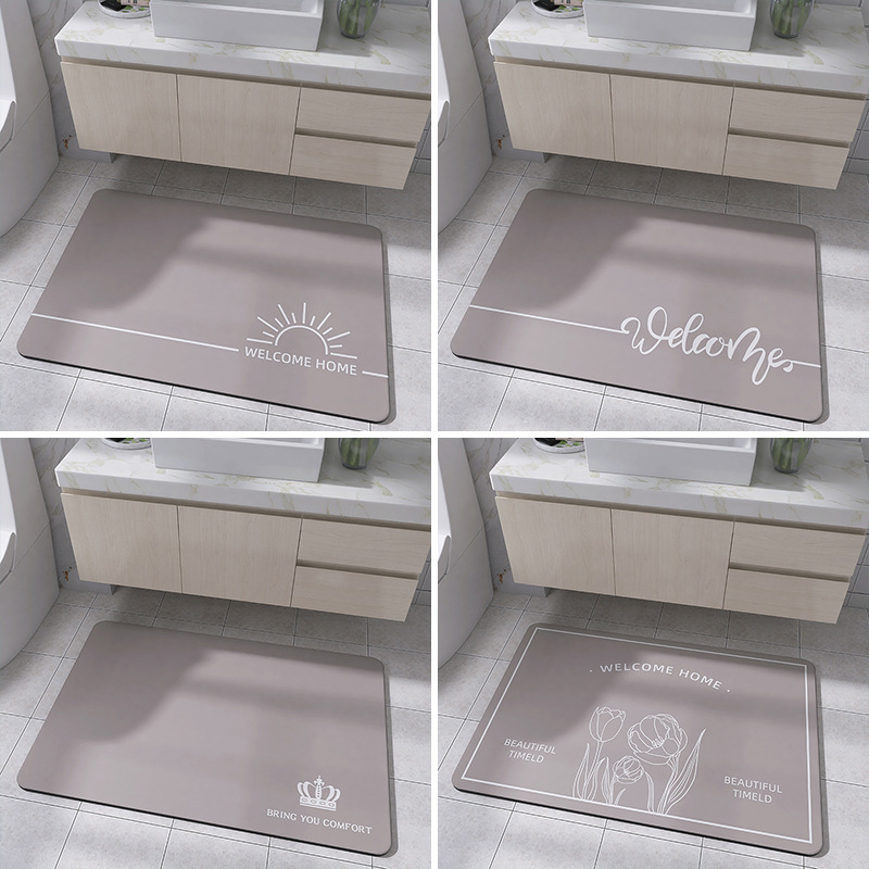 Alfombra de piso de barro de diatomeas alfombra doméstica baño absorbente alfombra de piso antideslizante de secado rápido alfombra resistente a las manchas alfombra para el hogar