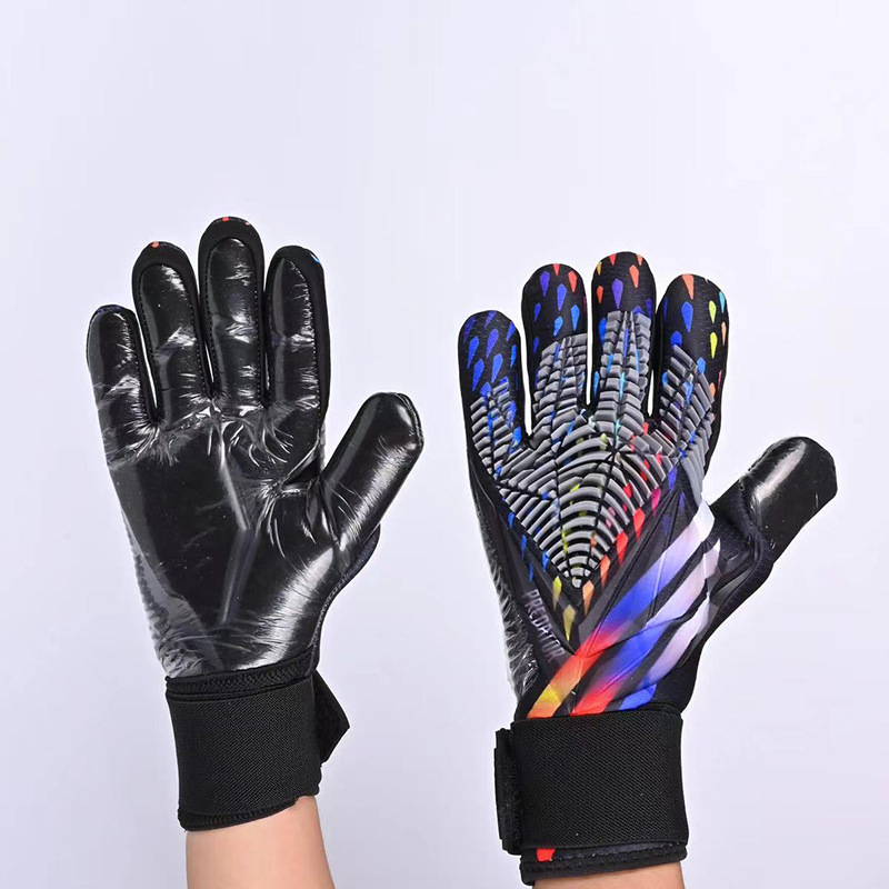 Guantes de portero de fútbol, guantes de látex antideslizantes gruesos para adultos y niños, guantes protectores de entrenamiento de fútbol
