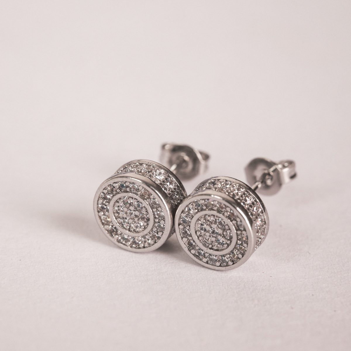 Orecchini 1pz placcati elettroliticamente rotondi quadrati personalità di strada dominante_voghion.com