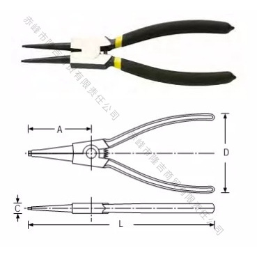 史丹利 德式轴用直嘴卡簧钳 84-332-23
