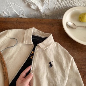 Camisas de niños estrella redonda 2025 primavera y otoño chaqueta de niños camisa de bebé personalidad de moda de chaqueta universal