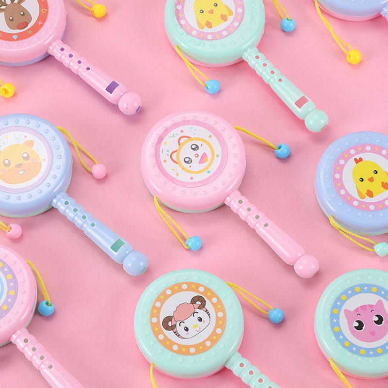 레몬 노란색 동물 손 드럼