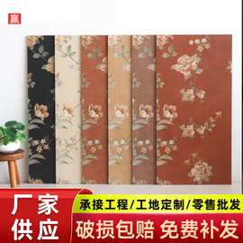 法式美拉德瓷砖600x1200暖色系焦糖色地砖防滑厕所复古卫生间墙砖