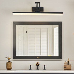 Cross-Border Punch-Free Mirror Headlight Led Bathroom Toilet Mirror Cabinet Telescopic Foldableing Mural Comb Makeup Bathroom Light