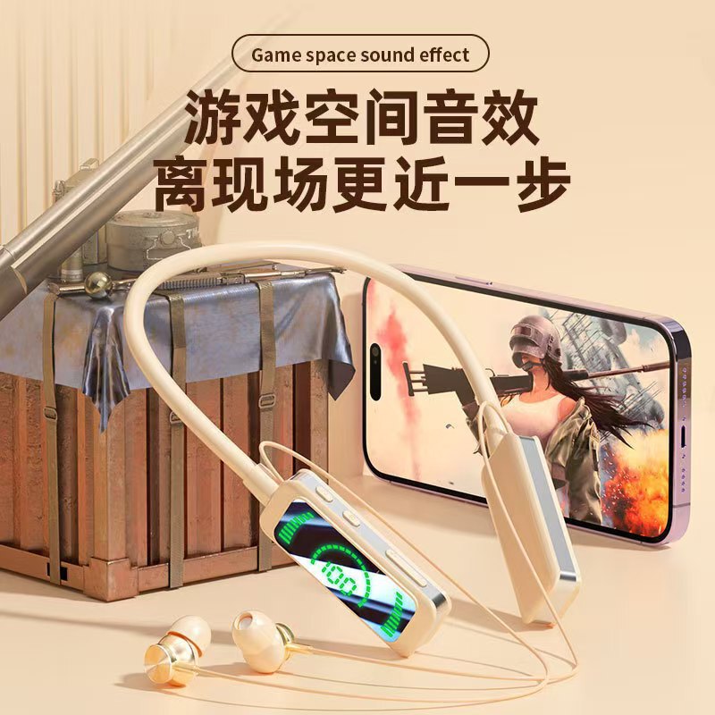 ワイヤレスBluetoothイヤホン2025年新型サラウンド重低音ノイズキャンセリングスポーツインイヤー音質ネックバンドイヤホン|undefined