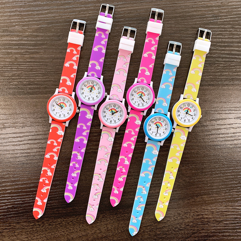 Cartoon Style Style Cartoon Style Rainbow Buckle Quartz Kids Watches