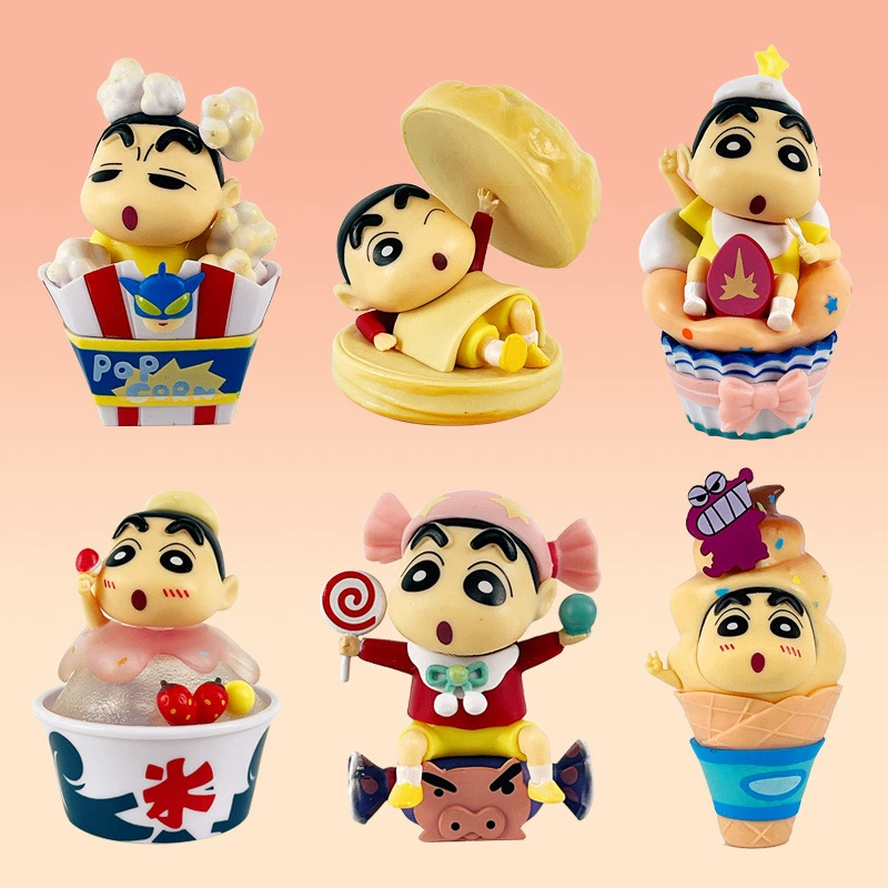 Crayons, dessert minifigure, table doll for students