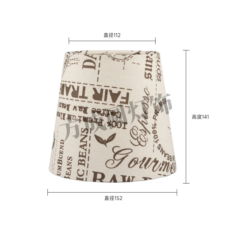 Lámpara de mesa con estampado de lino, pantalla de lámpara, dormitorio de estudio, carcasa de lámpara de cabecera simple, sala de estar de estilo europeo y americano, pantalla de lámpara de pie