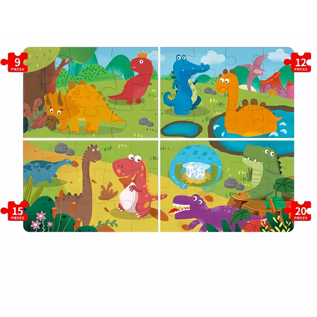 Children's Advanced Puzzle Ladder Puzzle Dinosaur Baby Toddler Boy Girl Puzzle Puzzle Game Educational Toy