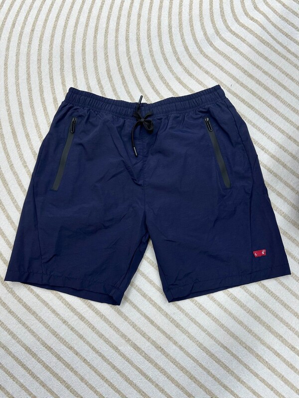Men's Summer Quick-Dry Casual Shorts Outdoor Sports Drawstring Loose Straight Beach Shorts European and American Style Five-Point Pants