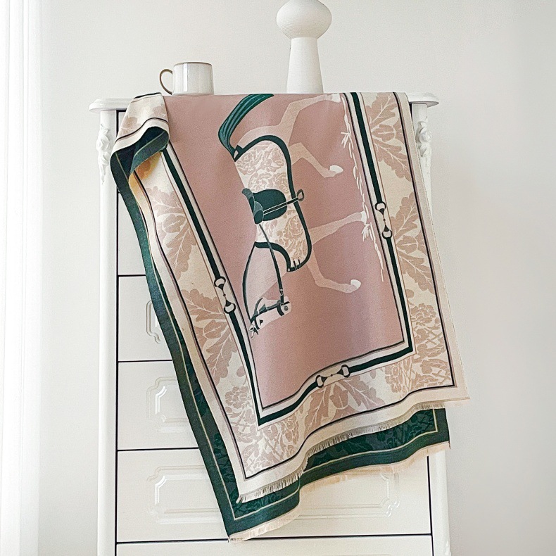 Sciarpa invernale in imitazione cashmere per donna, stile di alta qualità, calda e lunga, spesso scialle double face_voghion.com