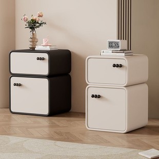 Cream Style Bedside Table Small Bedroom Bedside Home Simple Modern Style New Style Fully Equipped Ultra-Narrow Children's Room Light Luxury