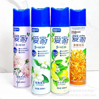 爱家空气清新剂300ml 空气芳香剂气体喷雾柠檬 酒店办公室内家用