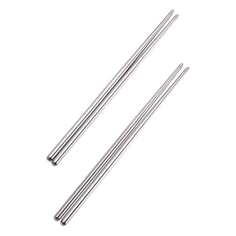 Factory wholesale student canteen stainless steel chopsticks household anti-scald Korean round chopsticks modern simple non-slip chopsticks