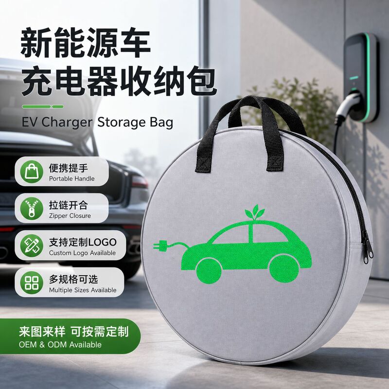 New Energy Electric Vehicle Portable Charger Storage Bag Charging Gun Storage Bag Canvas Bag Oxford Kit