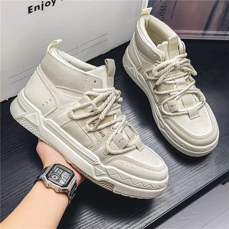 Высокая мужская обувь весна 2024 новый зимний тренд дикие повседневные мужские кроссовки спортивная обувь на толстой подошве мужская