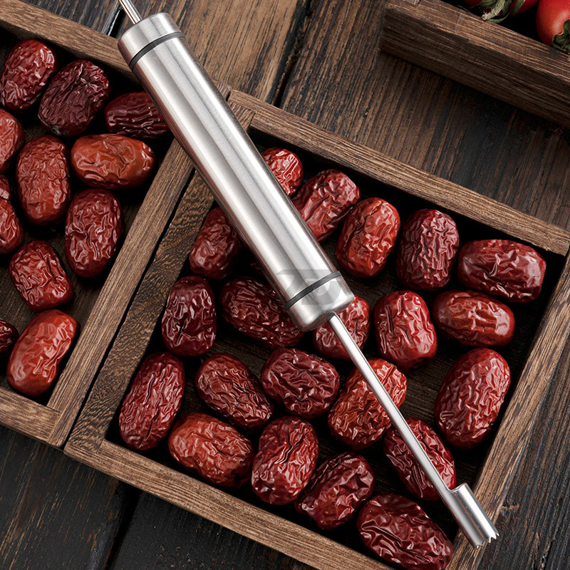 in stock 304 stainless steel large and medium small size fruit core pumping jujube corer fruit corer kitchen tools