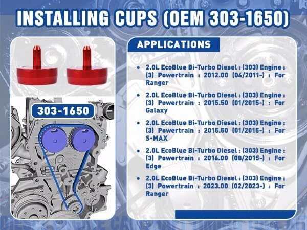13-Piece Set of Ford 2.0 Tdci Engine Diesel Timing Tools Auto Repair Tools for Ford Transit
