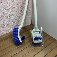 批发塑料长柄清洁刷卫生间去死角软毛刷缝隙刷弯曲挂墙式526马桶