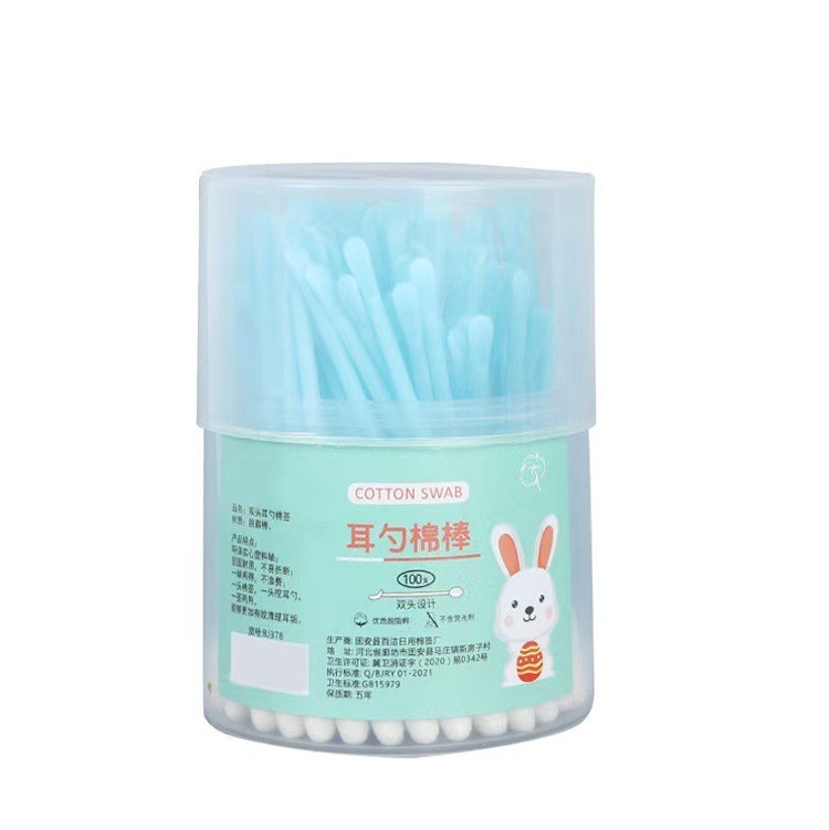 プラスチックコア脱脂綿箱入り耳かきメーカー卸売耳かき綿棒双頭使い捨て耳垢綿棒|undefined