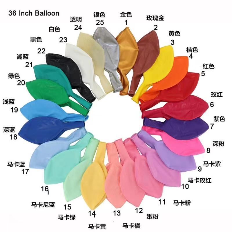 Venta al por mayor de la fábrica de 36 pulgadas ronda globo de gran tamaño engrosada globo de látex KTV bar globo de la boda