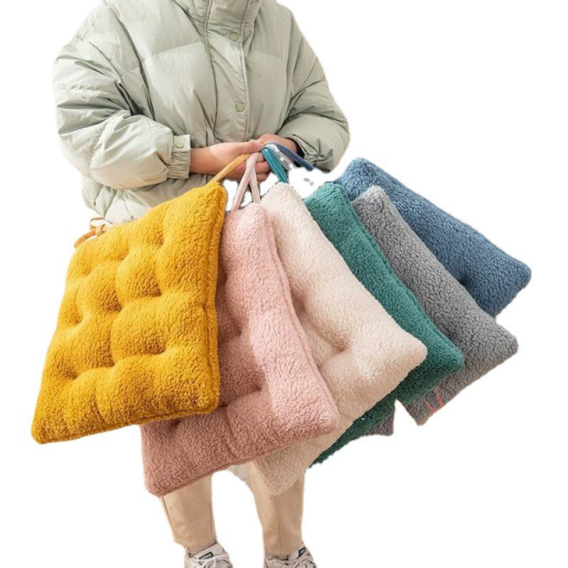 Плюшевая толстая подушка сиденья для зимнего студенческого сиденья подушка для офиса сидячий стул обеденный стул задница подушка овца Wenwo