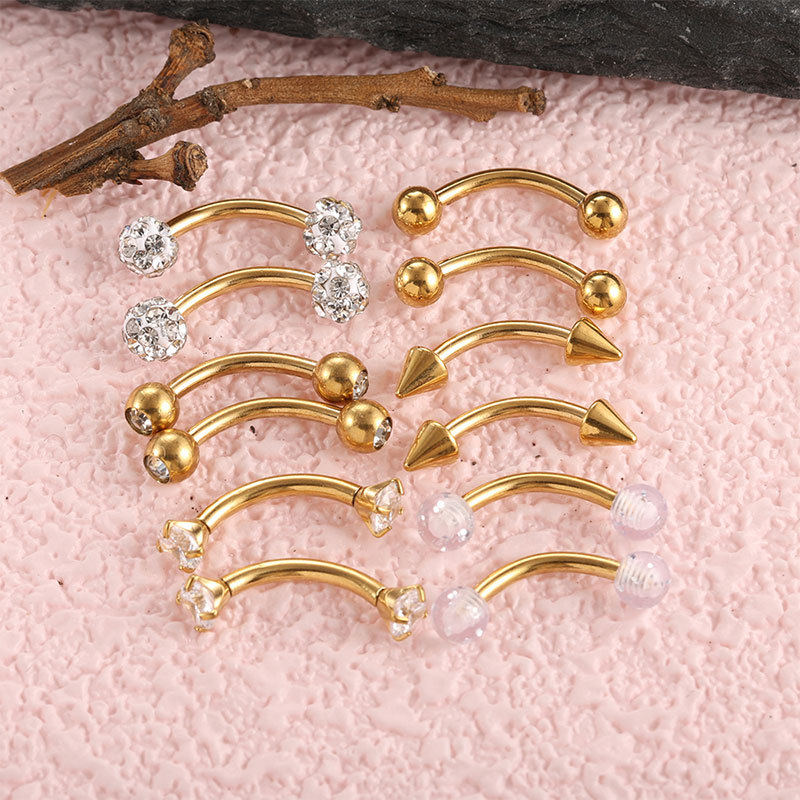 Labret piercing jewelry detail image