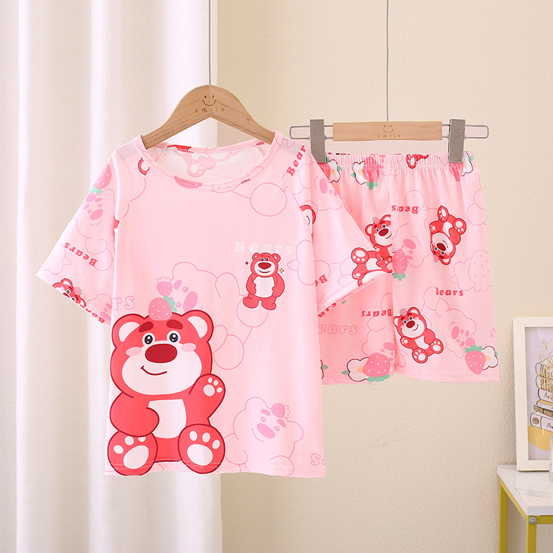 YB short set strawberry bear