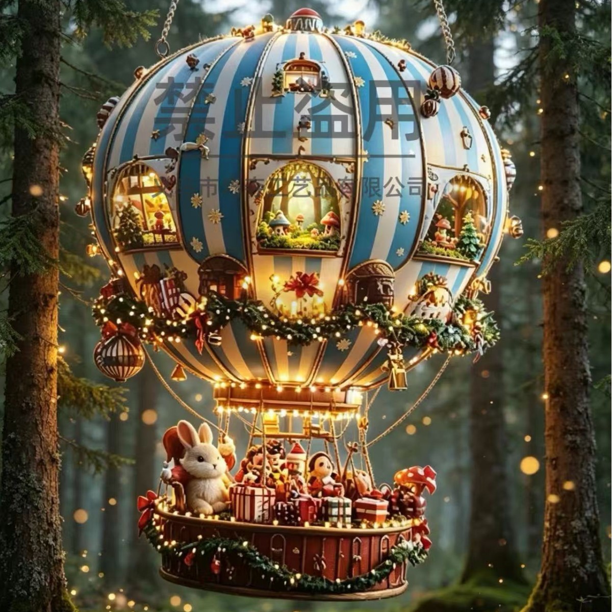 Nuevos productos transfronterizos de Navidad globos de aire acrílico Santa colgante dormitorio y sala de estar decoración de pared al por mayor