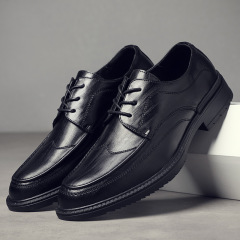 男士皮鞋春季202021新款英倫百搭真皮商務正裝韓版黑色休閒皮鞋男