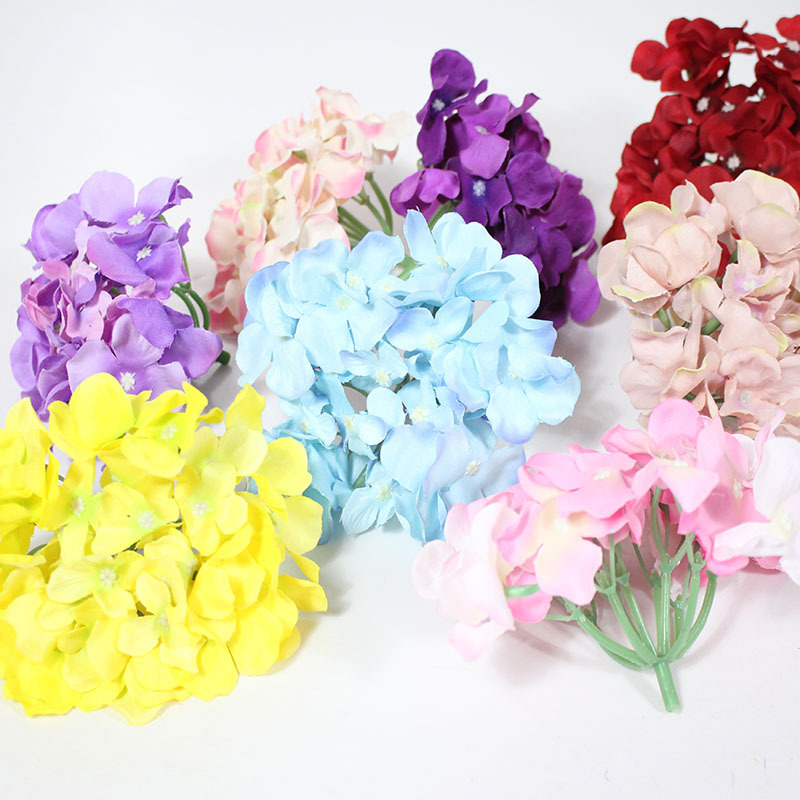 Simulation hydrangea flowers handle wedding background flower wall flowers high -simulation hydrangea flower head bride production