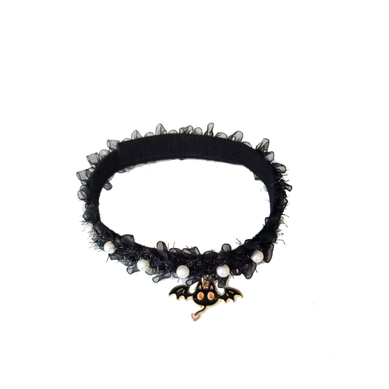 国境を越えたハロウィーンパーティーペット首輪カボチャ真珠猫黒犬アクセサリー|undefined